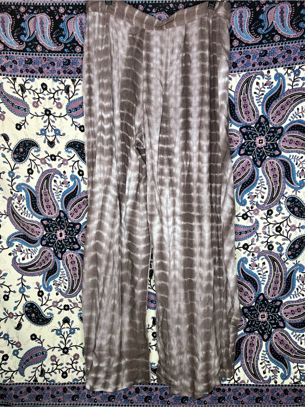 Zara tie dye wide leg wrap pants L